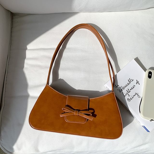 Shoulder Faux Leather Bow Bag