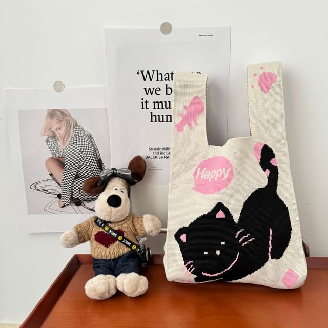 Bag Cat Tote Knit