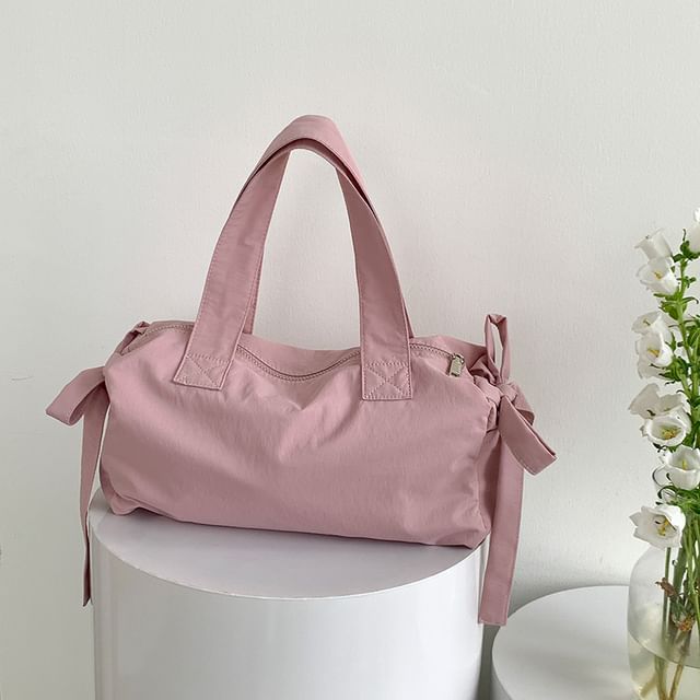 Accent Plain Bag Tote Nylon Bow