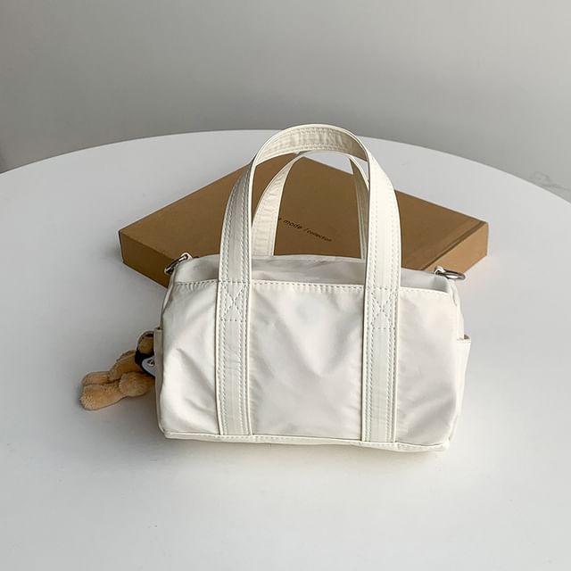 Plain Top Handle Bag Nylon Crossbody