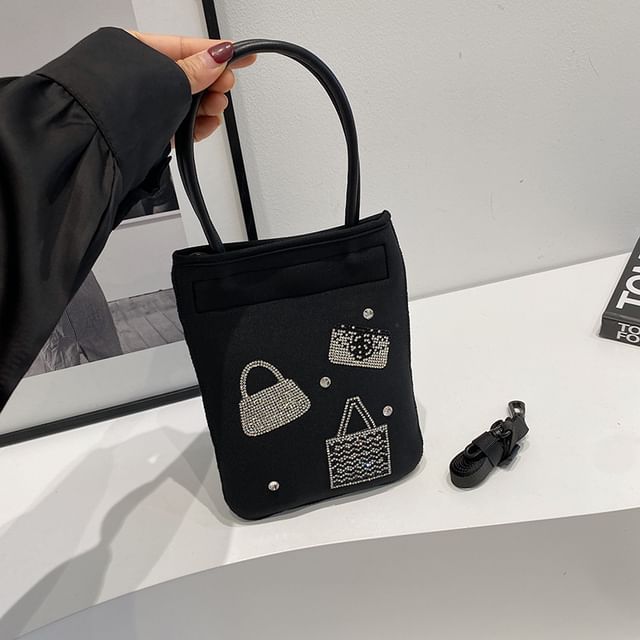 Bag Rhinestone Top Handle Crossbody