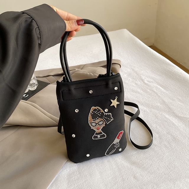 Bag Rhinestone Top Handle Crossbody