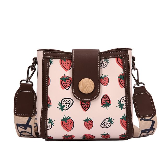 Faux Bag Leather Bucket Patterned