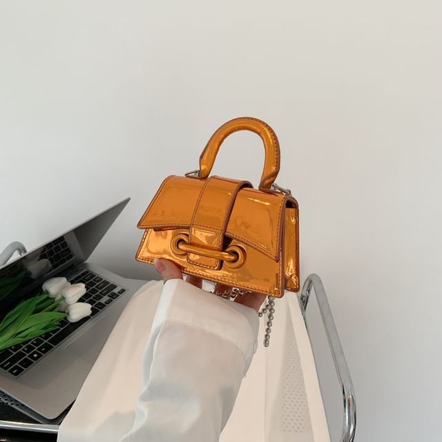 Strap Beaded Bag Crossbody Flap