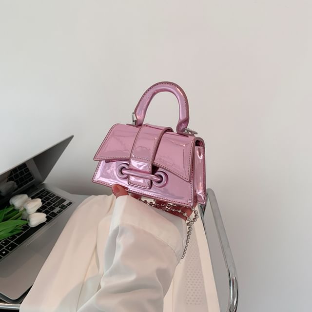 Strap Beaded Bag Crossbody Flap