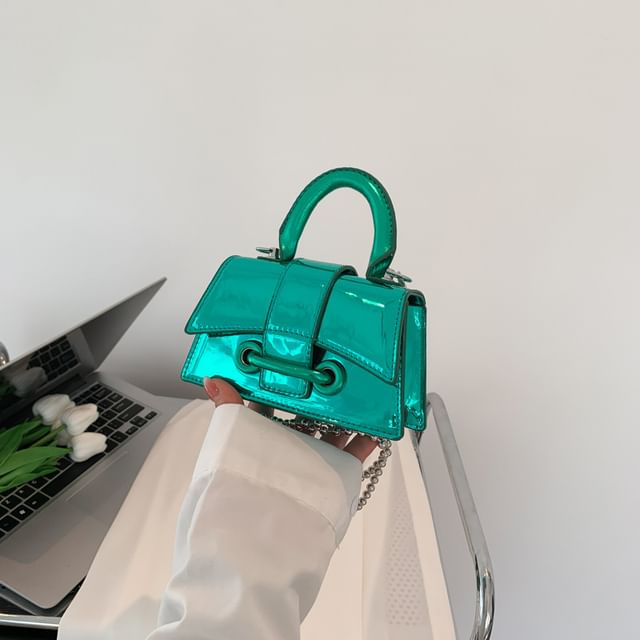 Strap Beaded Bag Crossbody Flap