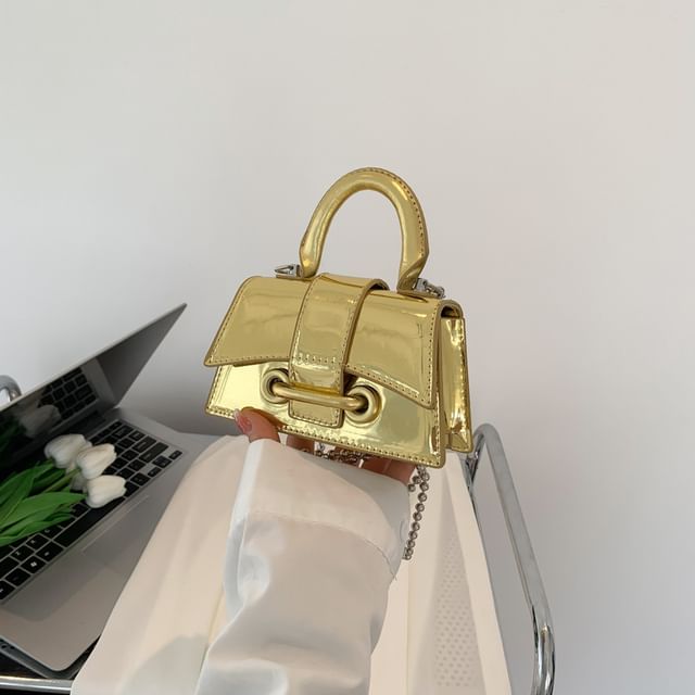 Strap Beaded Bag Crossbody Flap