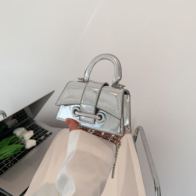 Strap Beaded Bag Crossbody Flap