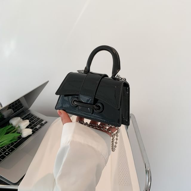 Strap Beaded Bag Crossbody Flap