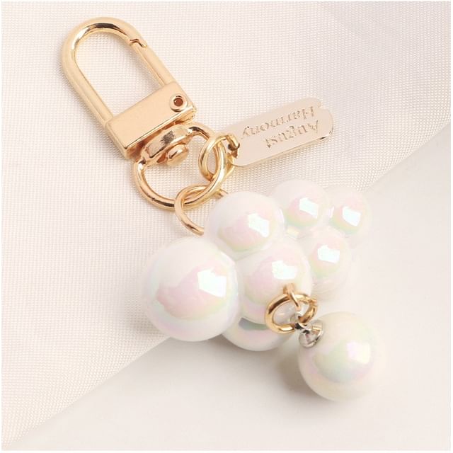 Cloud Faux Pearl Bag Charm Keyring Phone