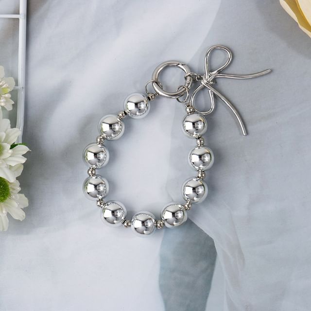 Bow / Bead Bag Charm Keyring Phone