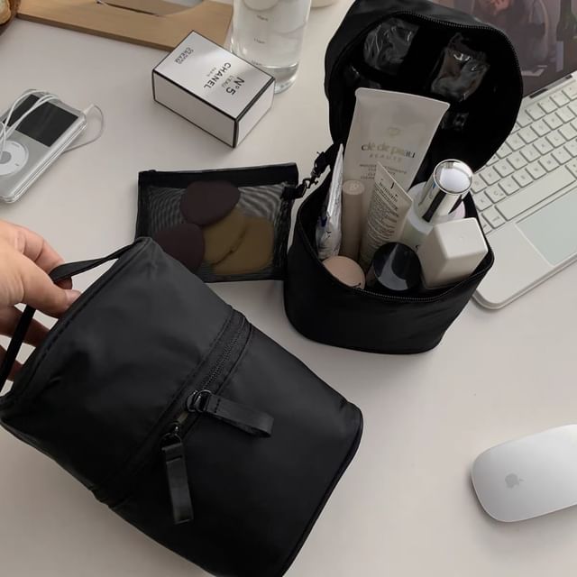 Plain Nylon Mini Makeup Bag