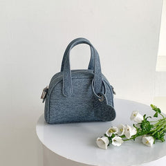 Bag + Bowler Denim Charm Set: