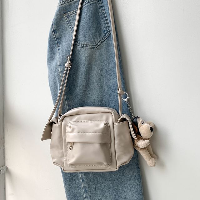 Leather Bag Faux Crossbody Plain