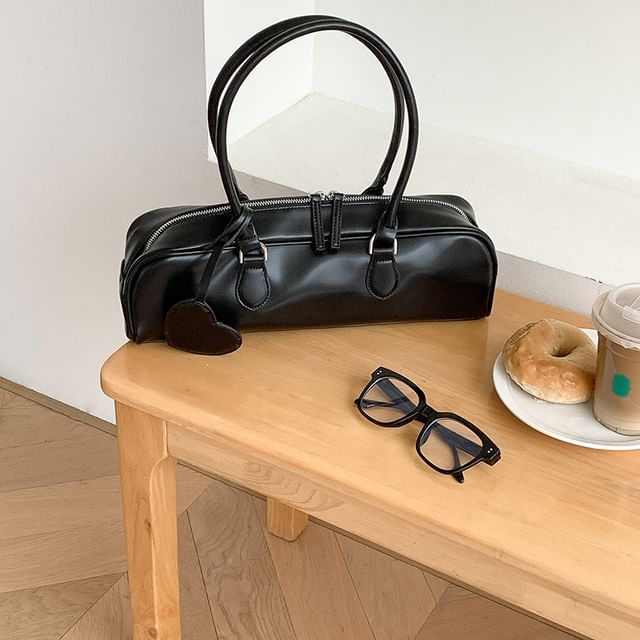 Plain Bag Shoulder Faux Leather