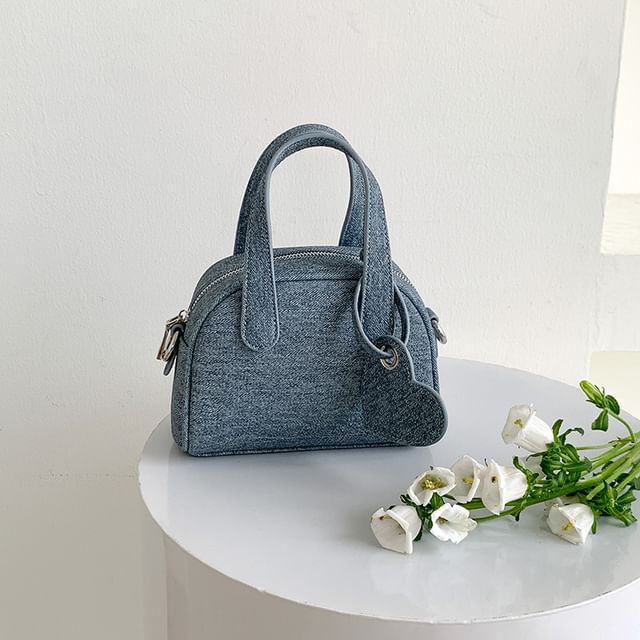 Bag + Bowler Denim Charm Set: