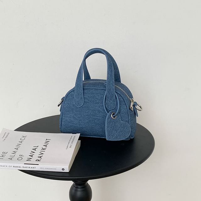 Bag + Bowler Denim Charm Set: