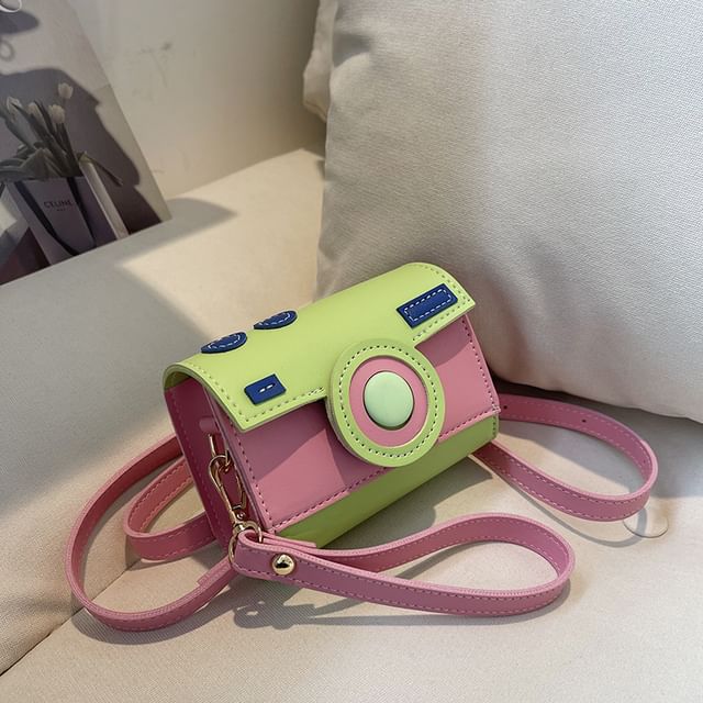 Block Color Flap Camera Bag Crossbody