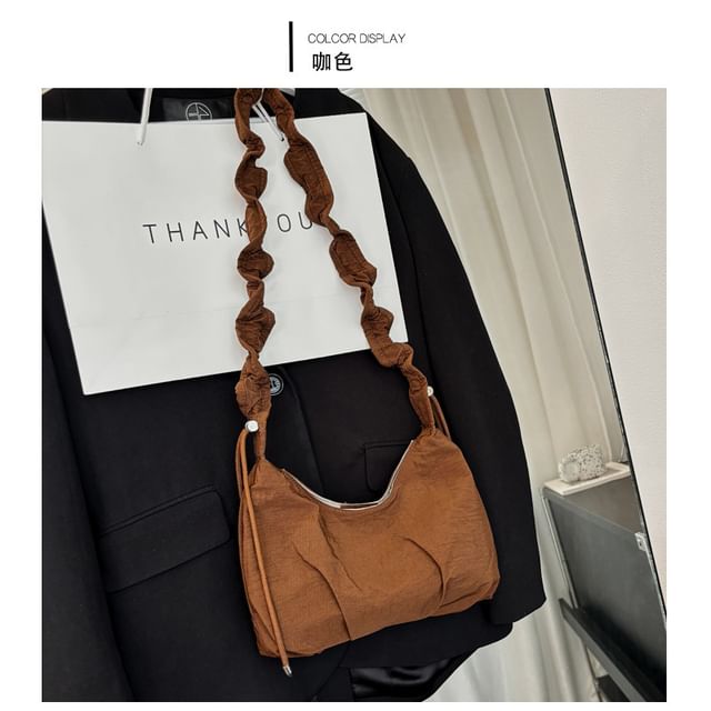 Strap Bag Ruched Plain Crossbody