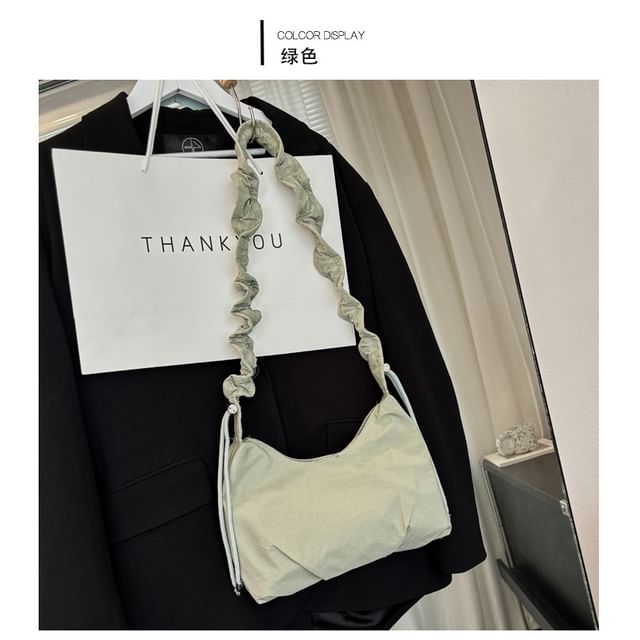 Strap Bag Ruched Plain Crossbody