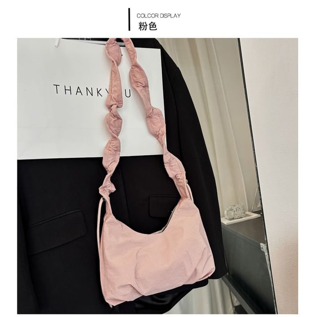 Strap Bag Ruched Plain Crossbody
