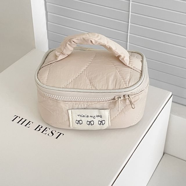 Applique Fabric Makeup Bag