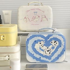 Animal Faux Leather Boxy Makeup Bag