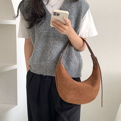 Bag Suede Faux Shoulder