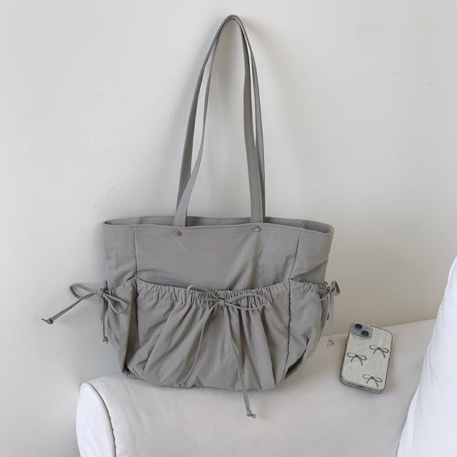 Tote Bag Bow Multi-Pocket