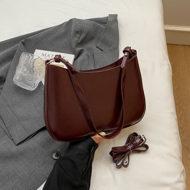 Shoulder Leather Faux Bag