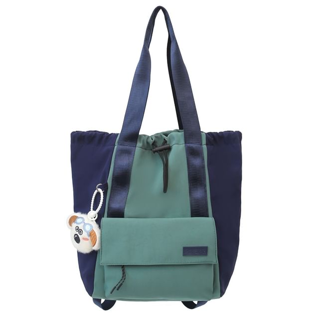 Charm / Nylon Backpack Drawstring Set Bag