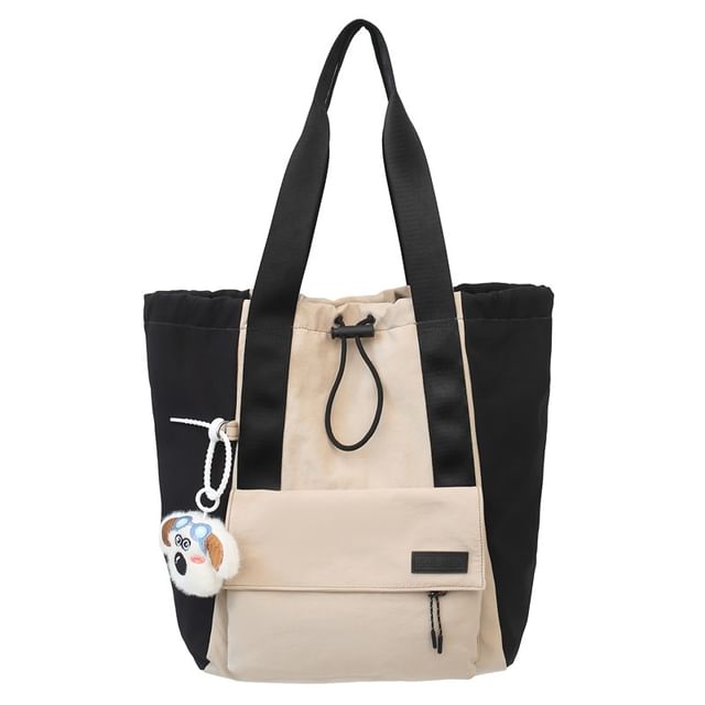 Charm / Nylon Backpack Drawstring Set Bag