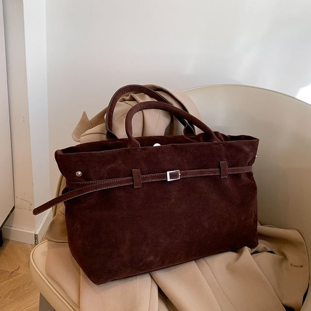 Bag Suede Tote Faux