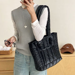 Plain Quilted Tote Bag