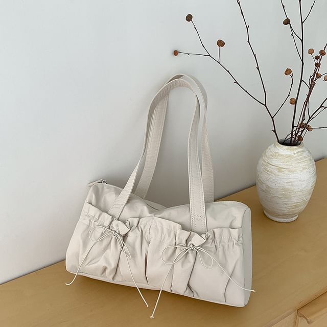 Tote Plain Bag Nylon Bow