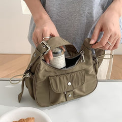 Bag Shoulder Drawstring Multi-Pocket