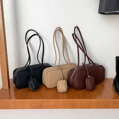 Shoulder Bag + Faux Purse Coin Leather
