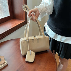 Faux Leather Shoulder Bag Box