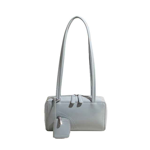 Faux Leather Shoulder Bag Box