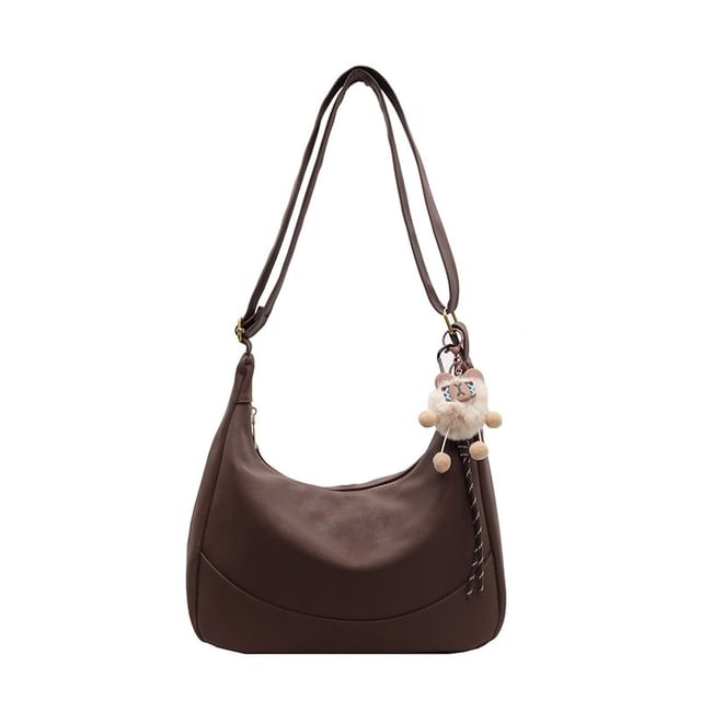 Shoulder Faux Leather Bag Plain