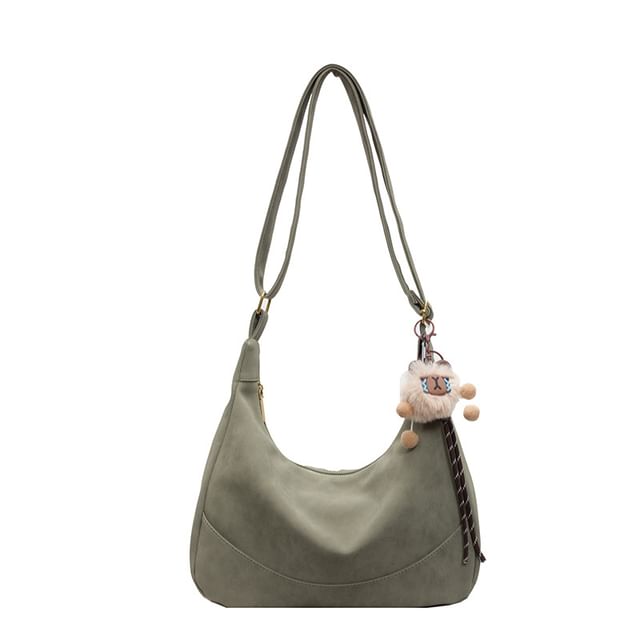 Shoulder Faux Leather Bag Plain