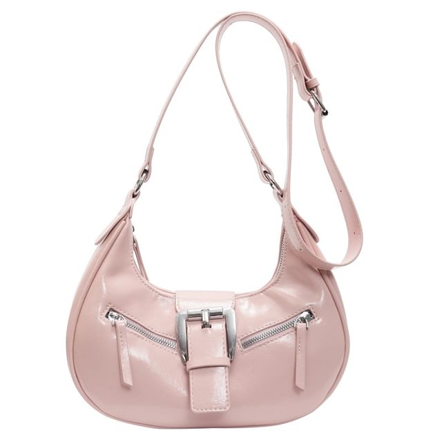 Bucked Faux Shoulder Bag Leather