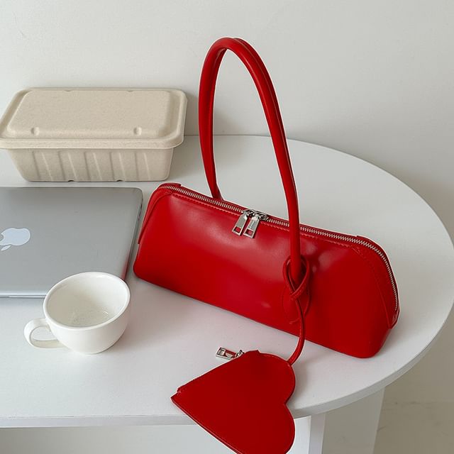 Faux Heart + Bag Shoulder Coin Purse Leather