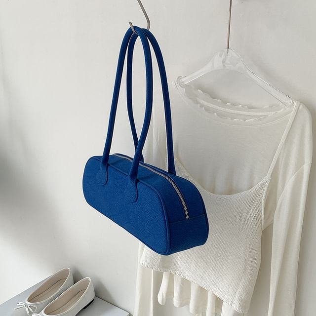 Leather Bag Plain Shoulder Faux