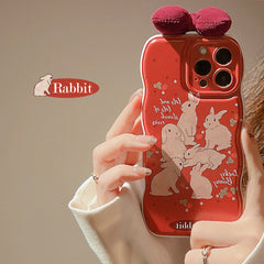 Cute Rabbit Bowknot Phone Case