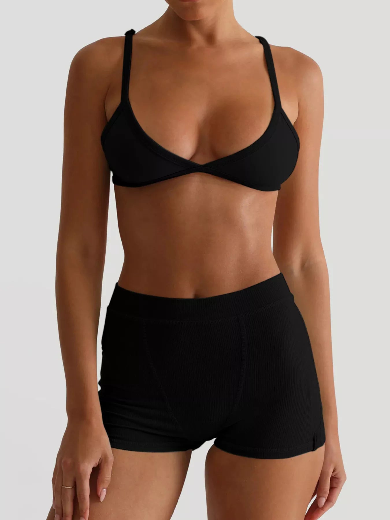 Seamless Bra and High Waist Shorts Active Set