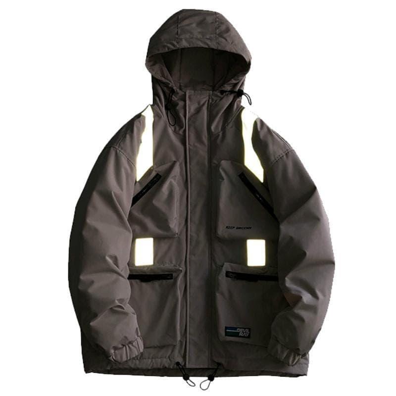 Multi-pocket Reflective Down Jacket