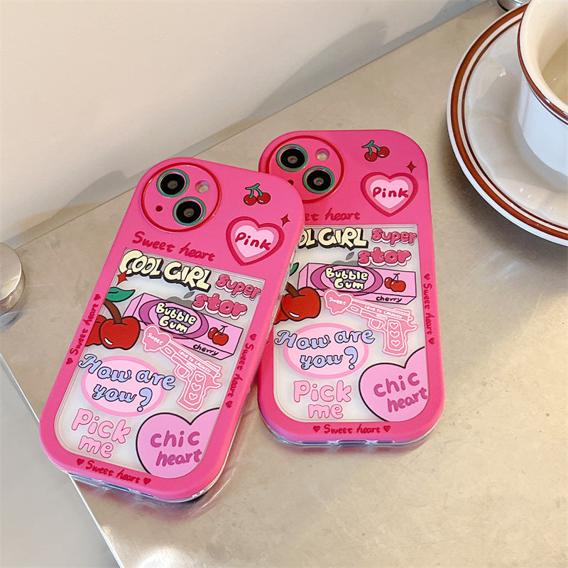 Pink Girl Love Graffiti Phone Case