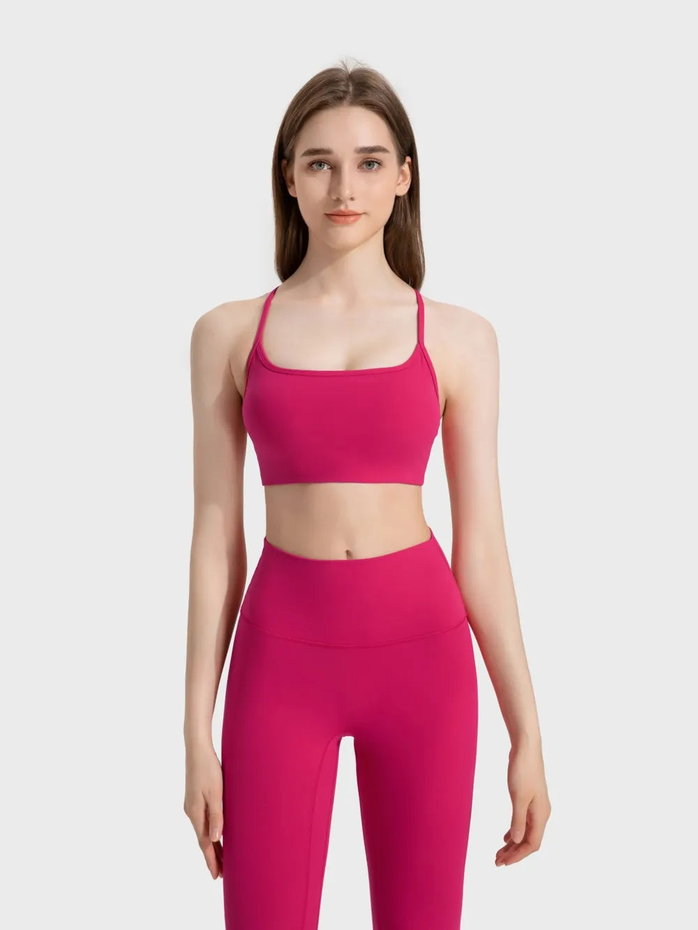 Crisscross Back Cami with Detachable Chest Pads
