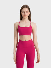 Crisscross Back Cami with Detachable Chest Pads